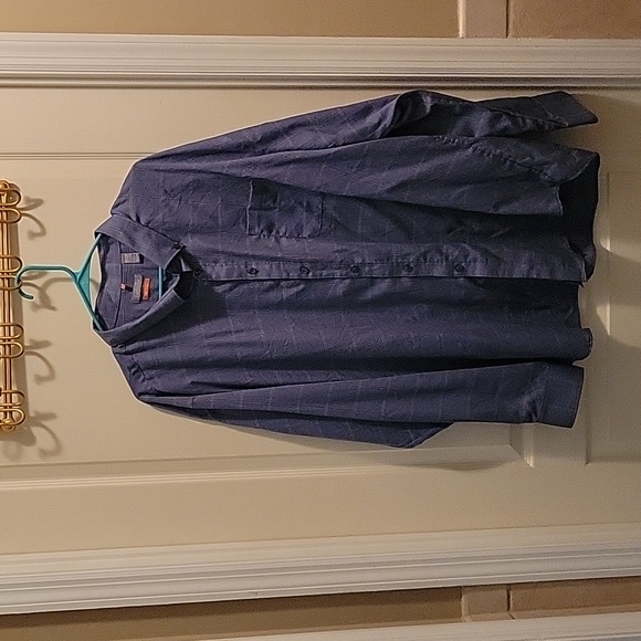Van Heusen Other - Van Heusen Traveler slate blue check button down collar shirt long slv 3XL EUC …